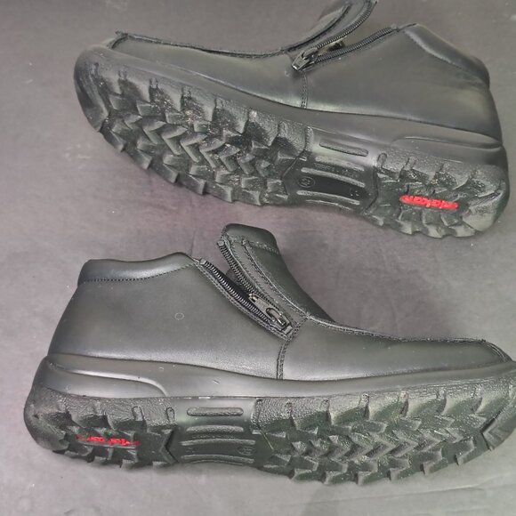 Reiker Walking Shoes Size 42 L71542 Black Leather Zip Ankle Boots Womens - Picture 11 of 15